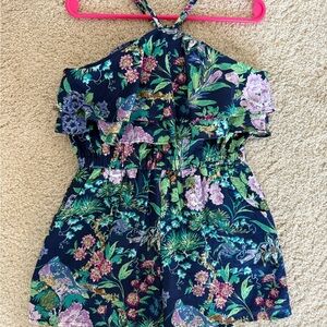 Janie & Jack Floral Halter Romper